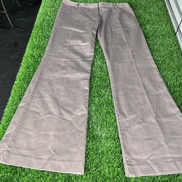 DIANE VON FURSTENBERG Designer Catesby Wide Leg Khaki Pants size 10 - Picture 11 of 12